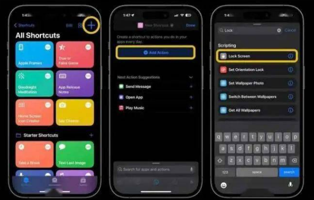 萧山苹果14锁屏维修店分享iPhone14升级iOS16.4后如何创建锁屏快捷方式 