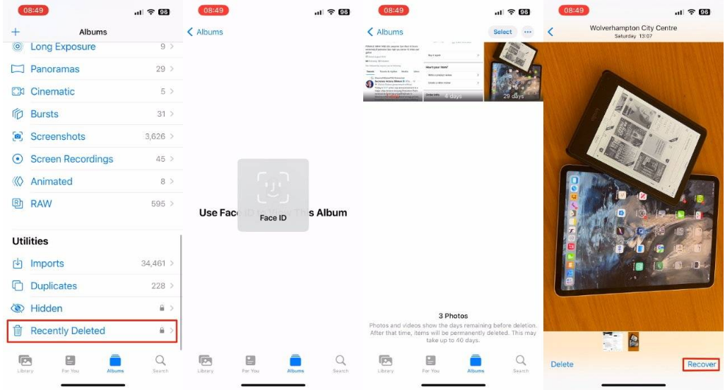 萧山苹果14维修分享 iPhone14 上恢复已删除的照片 